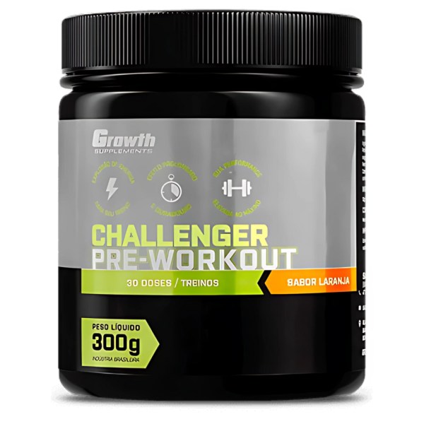 PRÉ-TREINO CHALLENGER (300GR/30TREINOS) (NOVO) – GROWTH SUPPLEMENTS